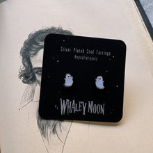 Load image into Gallery viewer, Ghost Stud glitter earrings