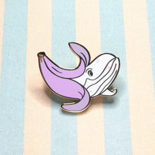 Load image into Gallery viewer, Pink Banana Whale Enamel Pin