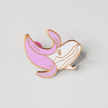 Load image into Gallery viewer, Pink Banana Whale Enamel Pin