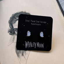 Load image into Gallery viewer, Ghost Stud glitter earrings
