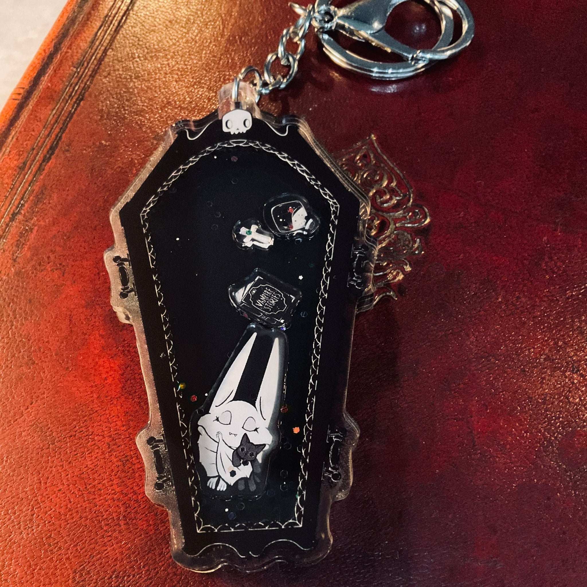 Coffin keychain on sale