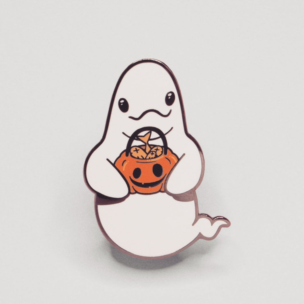 Moon Trick or Treating Enamel Pin