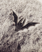 Load image into Gallery viewer, Black flying Bat Enamel Pin
