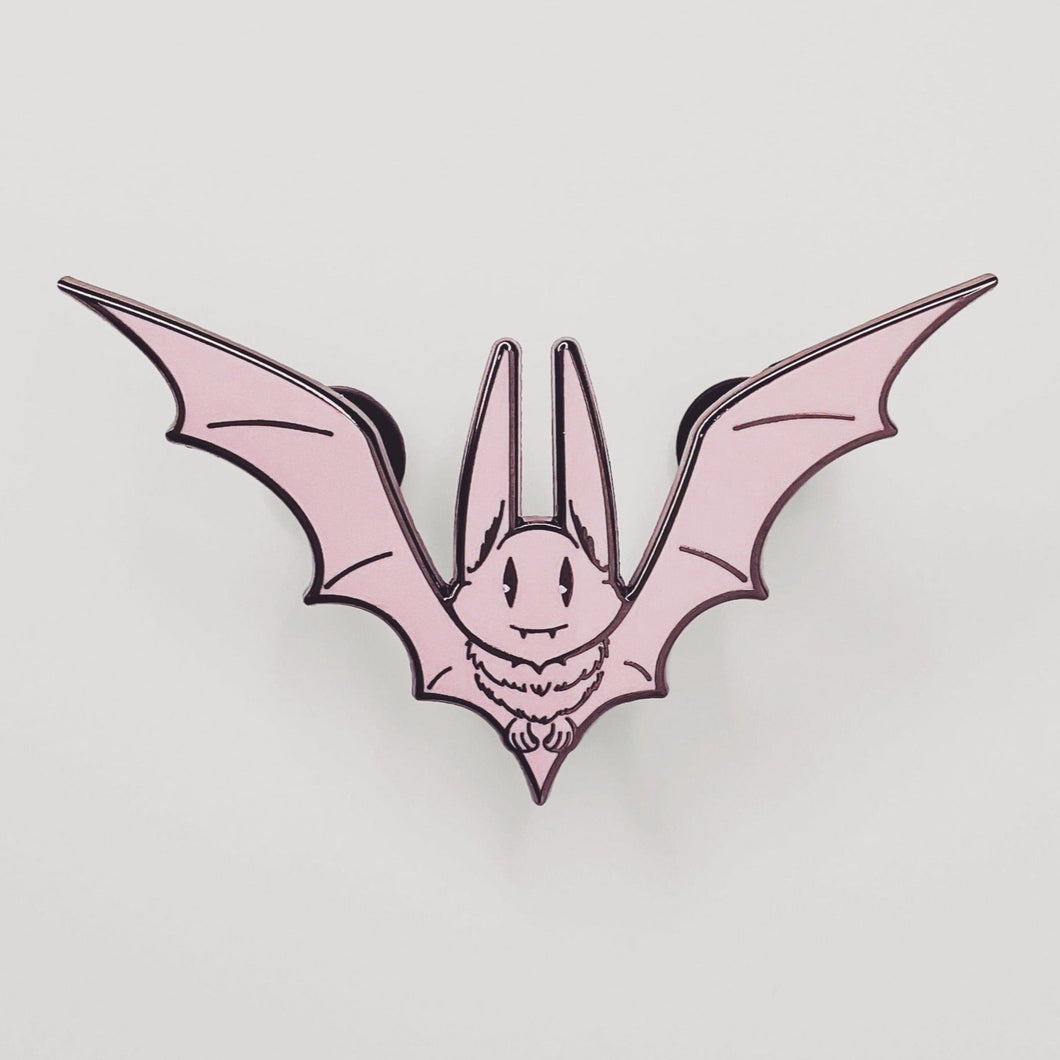 Pink flying Bat Enamel Pin