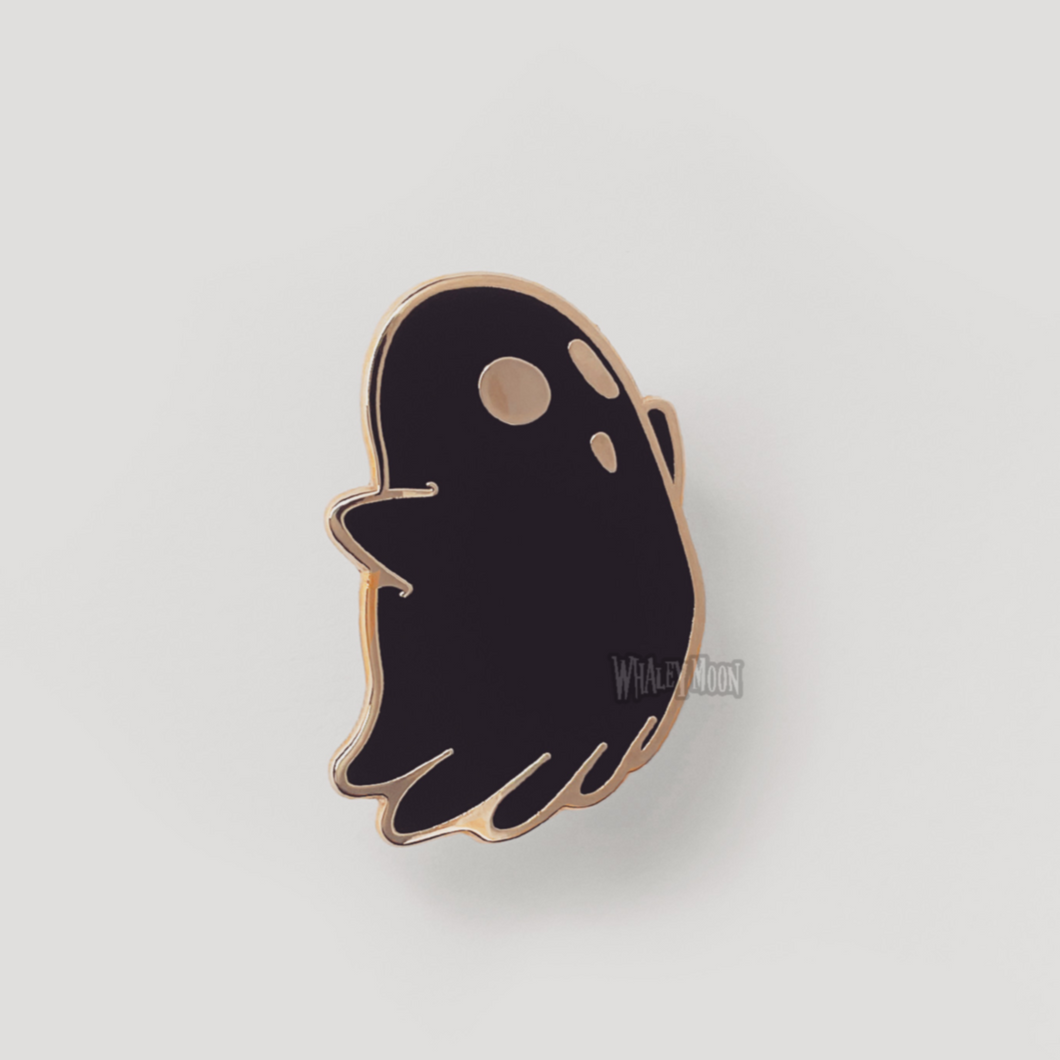 Black Ghost Enamel Pin